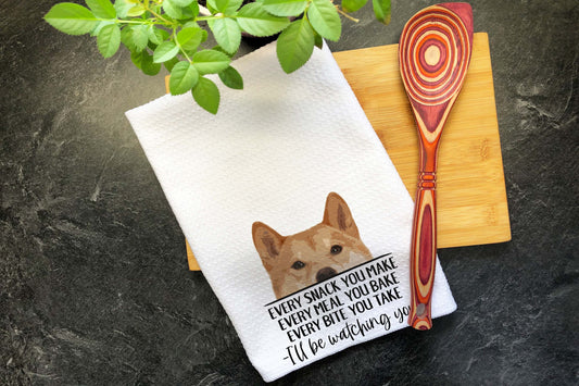 Shiba Inu Funny Tea Towels, Every Snack You Make Dish Towel, Towel With Dog, Funny Kitchen Towel, Funny Towel for Mom, Bathroom Hand Towel