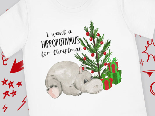 I Want A Hippopotamus For Christmas, Funny Holiday Shirt, Christmas Saying, Xmas Shirt, Family Christmas Tee, Funny Christmas Sweatshirt