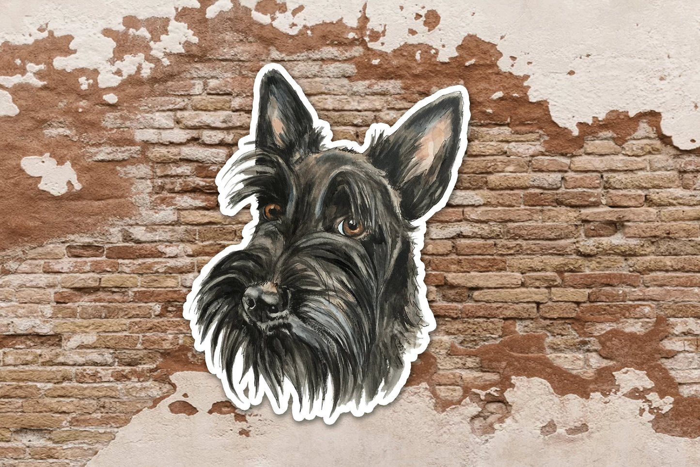 Scottish Terrier Dog Sticker, Small Dog Sticker, Gift for Mom, Cute Dog Sticker, Dog Mom Sticker, Computer Stickers, Planner Sticker Decal