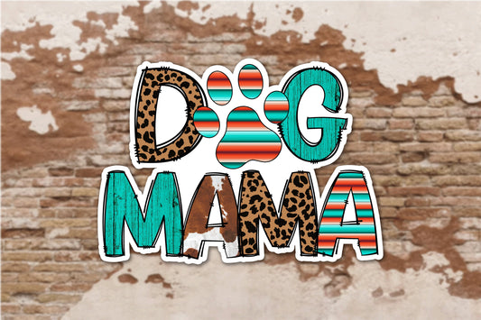 Dog Mama Sticker, Western Print, Dog Mom Decal, Dog Owner, Paw Sticker, Dog Mom Sticker, Dog Vinyl Decal, Cute Stickers, Dog Owner Gift