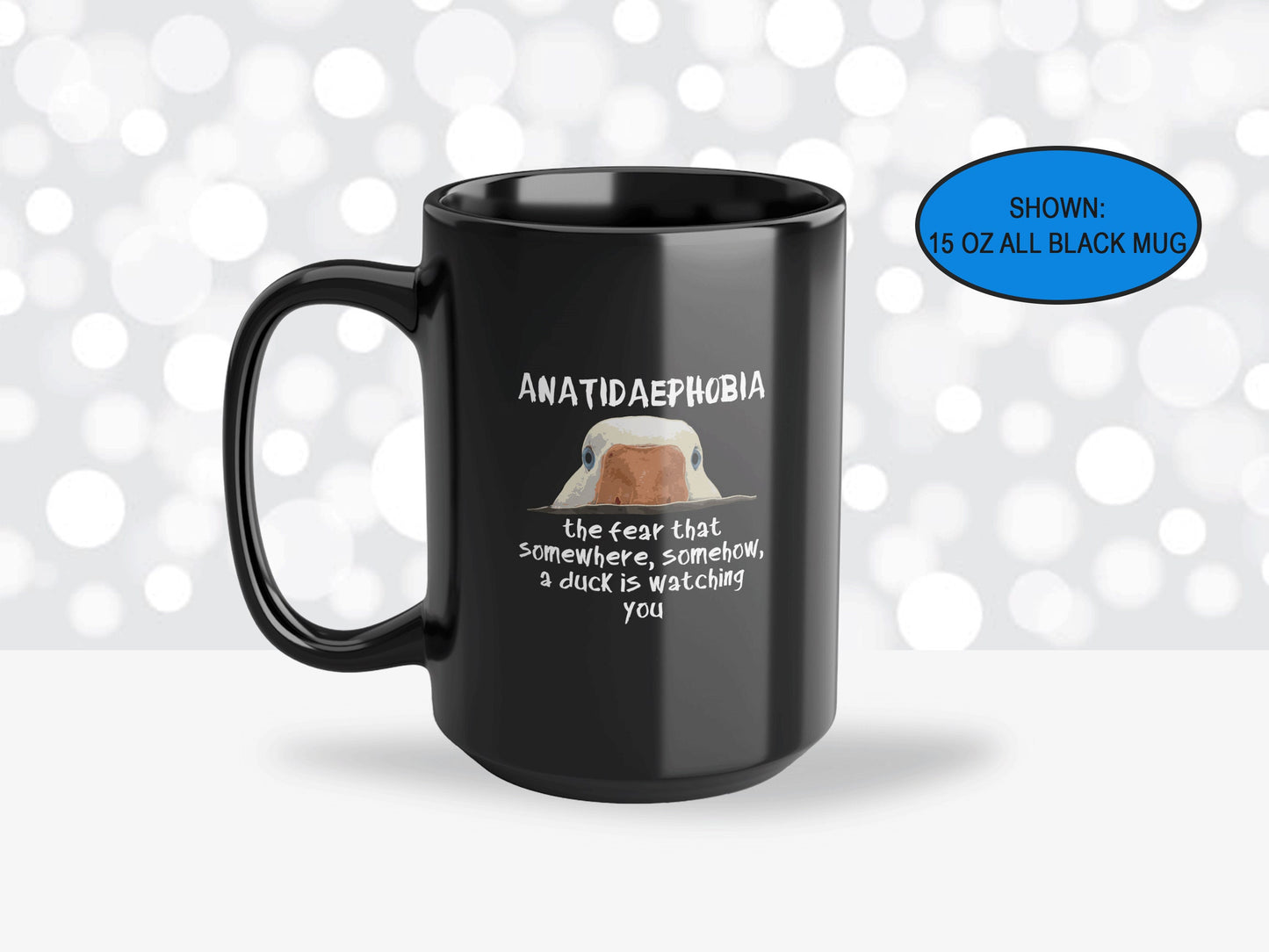 Duck Mug, Funny Coffee Mug for Men, Duck Phobia, Coffee Cup, Far Side Comic, Gary Larson, Anatidaephobia, Fear of Ducks, Fear of Geese