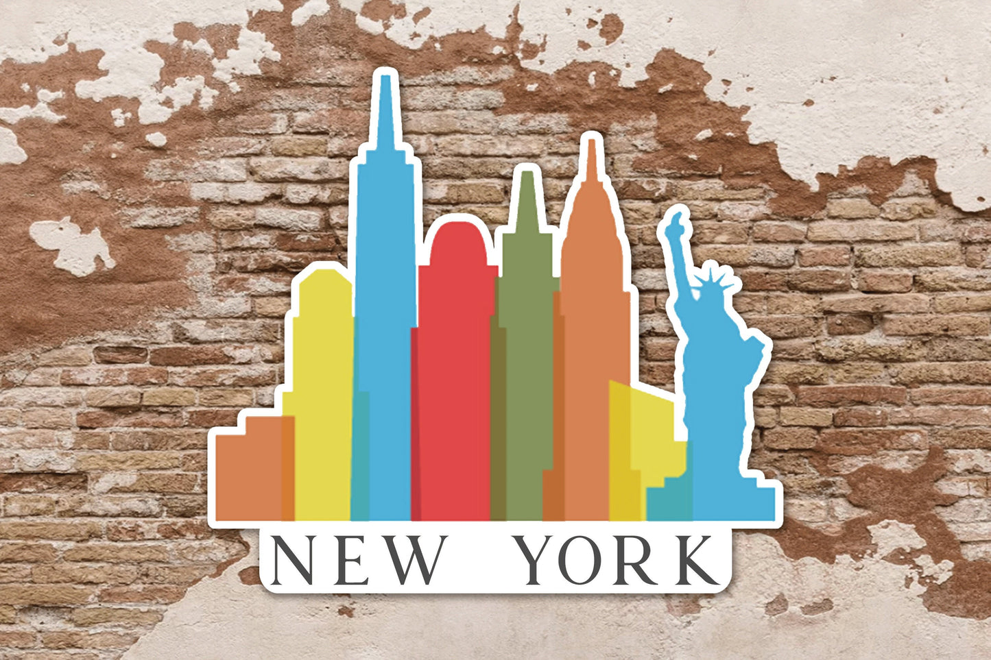New York Skyline Vinyl Decal Sticker, Phone Sticker, Welcome Bag Stickers, Journal Stickers, Sticker Labels, Computer Stickers, Planner Art
