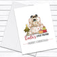 Santa's Little Yelper Dog Greeting Card, Dog Christmas Card Set, Holiday Card Set, Funny Christmas Card, Dog Lover Gift, Merry Christmas