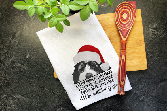 Bernedoodle Dog Funny Towel, Holiday Dish Towel, Funny Kitchen Towel, Bernedoodle Christmas Tea Towels, Christmas Gift, Christmas Tea Towels
