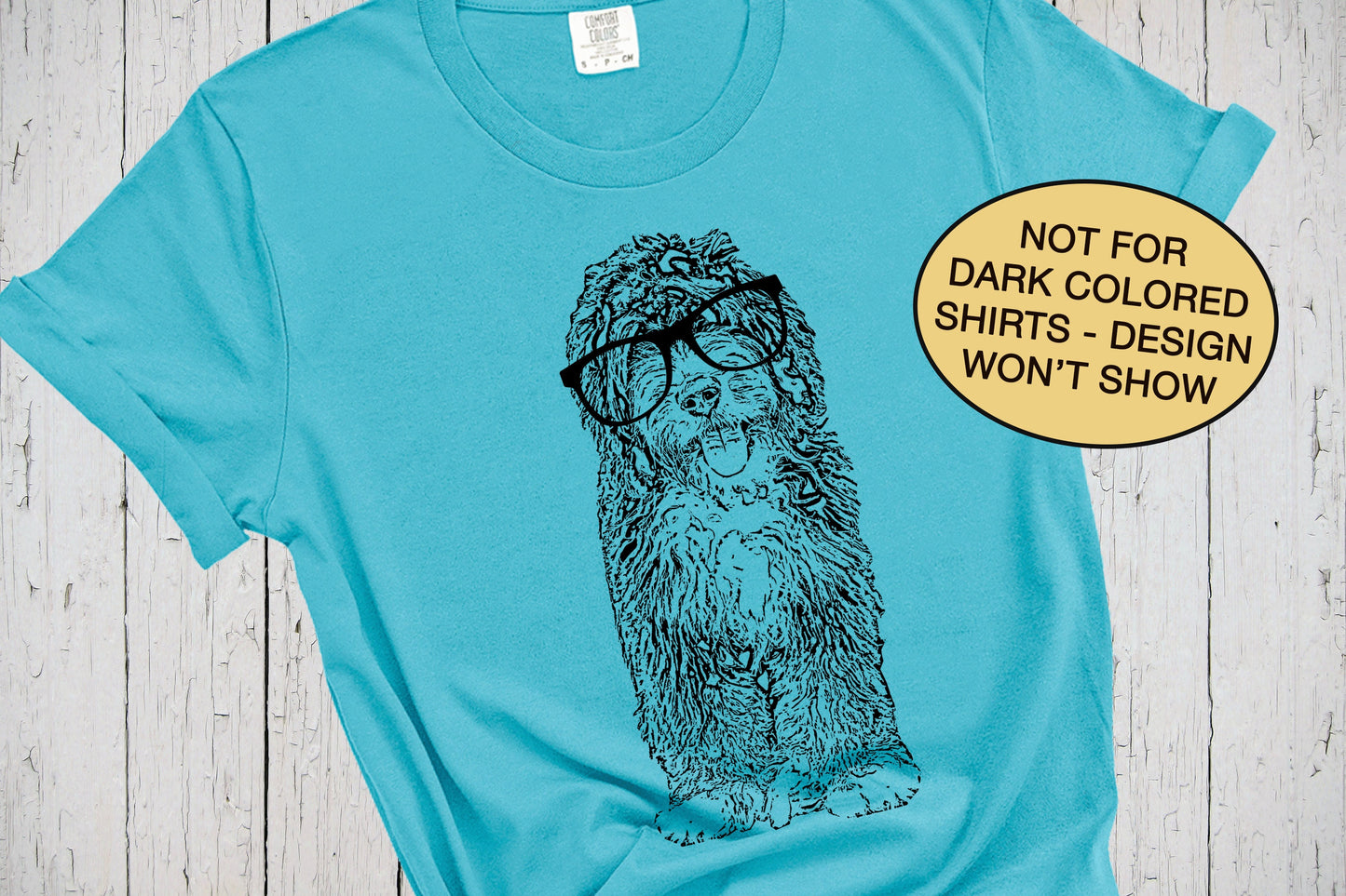 Bernedoodle Shirt, Nerdy Glasses Golden Doodle Dog Lover Gift, Hipster Dog Tshirt, Dog Dad Mom Grandma Tee T-Shirt, Gifts for Dog Owner