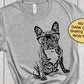 French Bulldog Gift,Nerdy Glasses Frenchie Bulldog Shirt, Dad Dog Lover Gift, Hipster Dog Dad Tshirt, Dog Grandma Gift, Bulldog Sweatshirt