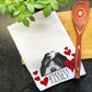 Bernedoodle Kisses Valentines Day Gift for Doodle Mom, Bernedoodle Gifts, Valentine Gift Hearts Dish Towel, Valentines Dog Kitchen Tea Towel