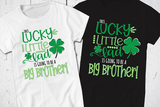 St Patricks Day Big Brother To Be Shirt, Lucky Shamrock Baby Reveal Party Shirt, Baby Shower, New Big Brother T Shirt, Announcement Gift