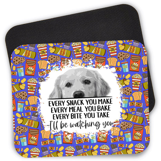 Golden Retriever Every Bite You Take Desk Mouse Pad, 9.4" x 7.9" Computer Mouse Pad, Cute Dog Mouse Pad, Dog Lovers Gift, Laptop Mousepad