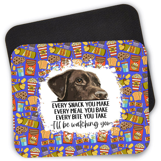Chocolate Lab Every Bite You Take Desk Mouse Pad, 9.4" x 7.9" Computer Mouse Pad, Cute Dog Mom Mouse Pad, Dog Lovers Gift, Laptop Mousepad