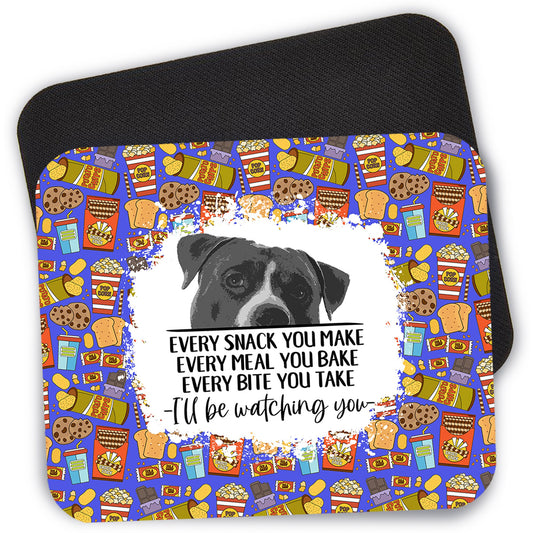 Pit Bull Dog Every Bite You Take Desk Mouse Pad, 9.4" x 7.9" Computer Mouse Pad, Cute Pitbull Mom Mouse Pad, Dog Lover Gift, Laptop Mousepad