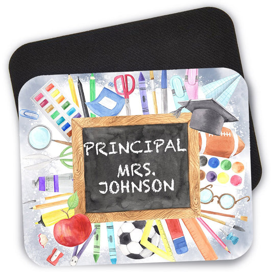 Personalized School Principal Mouse Pad, 9.4"x7.9" Assistant Principal Gift, Teacher Mouse Pad, End of Year Thank You Appreciation Mousepad