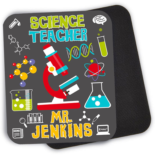 Personalized Science Teacher Gift Mouse Pad, 9.4"x7.9" Computer Mousepad, Teacher Graduation Gamer Mouse Pad, End of Year Appreciation Gift