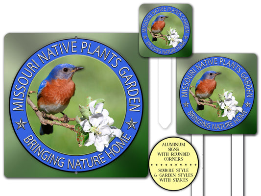 Missouri Native Plants Garden Sign, Bluebird Pollinator Garden Art Decor, Metal Farmhouse Sign, Pollinator Porch Sign, Plant Lover Gift Sign