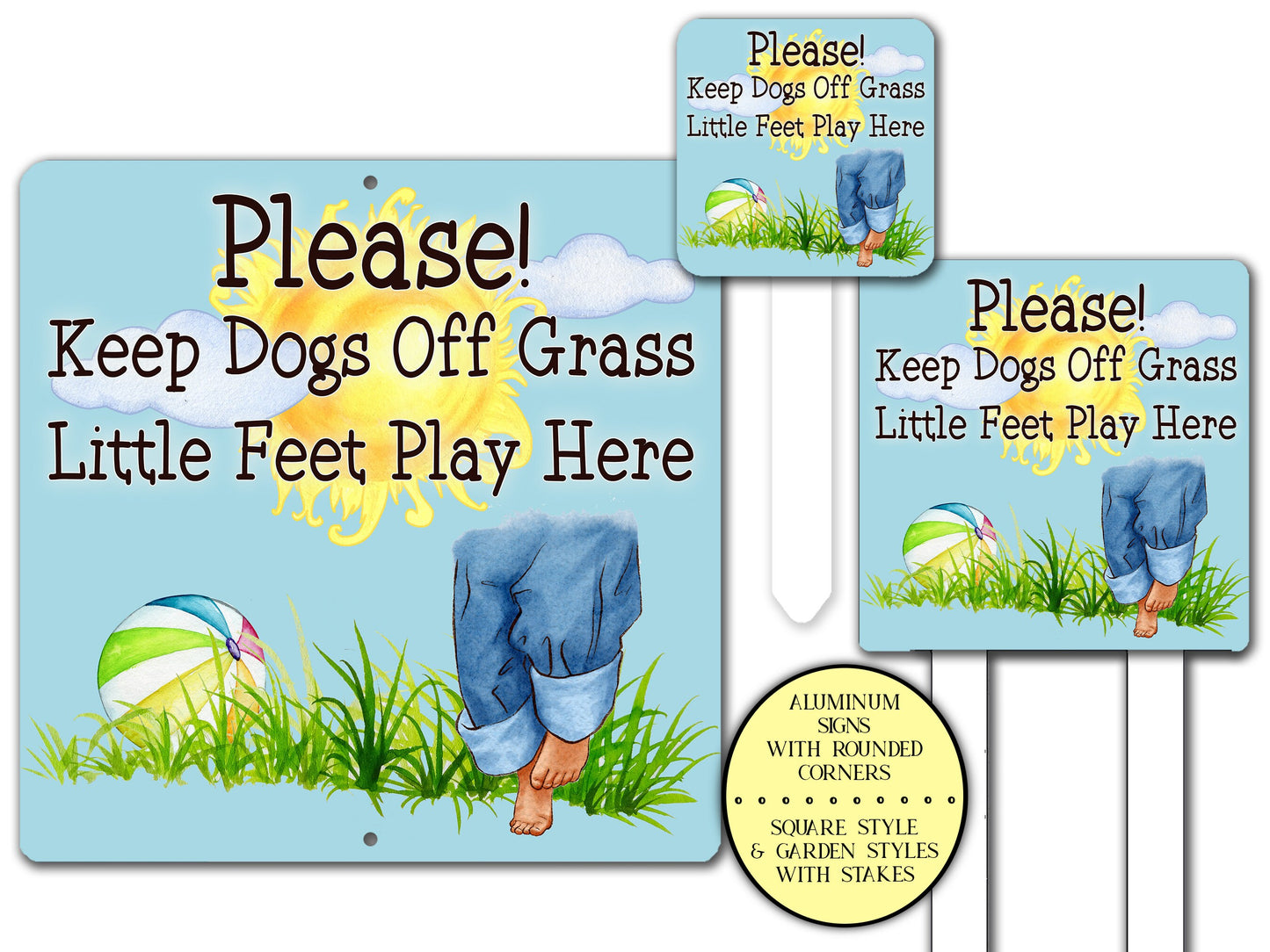 Please Keep Dogs Off Grass Family Yard Sign, Little Feet Play Here, No Dog Poop Sign, No Dog Pee, Keep Dog Off Lawn Sign, Home Sign Decor