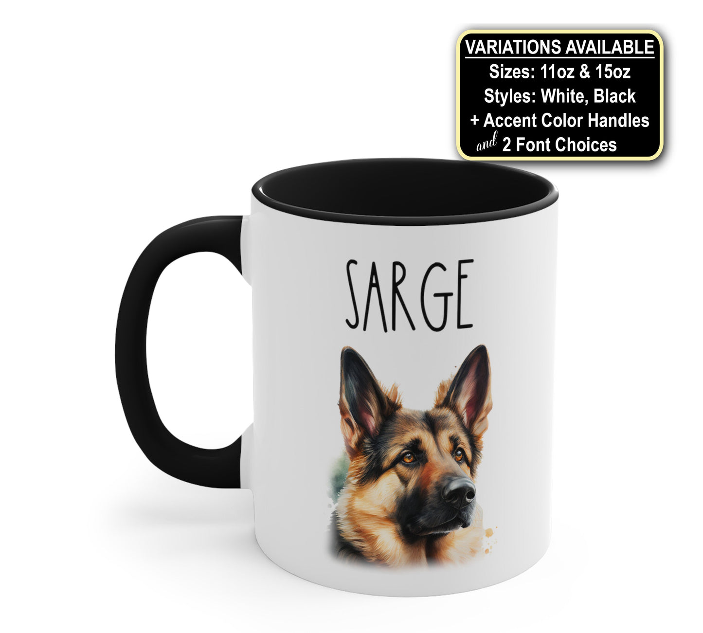 Personalized German Shepherd Dog Mug, Dog Mom Coffee Mug, Dog Lover Mug, Pet Mug Birthday Gift, Dog Coffee Cup, Dog Gifts, Custom Dog Mug