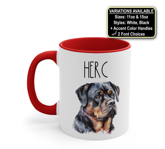 Personalized Rottweiler Dog Mug, Dog Mom Coffee Mug, Dog Lover Mug, Pet Mug Birthday Gift, Dog Coffee Cup, Dog Gifts, Rottie Custom Dog Mug