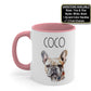 Personalized French Bulldog Mug, Dog Mom Coffee Mug, Dog Lover Mug, Pet Mug Birthday Gift Dog Coffee Cup, Dog Gifts, Frenchie Custom Dog Mug