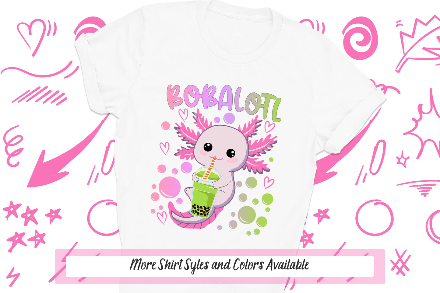 Axolotl Bubble Tea Shirt, Bobalotl Trendy Mom Shirt, Anime Drink Foodie Shirt, Boba Tea Lover Gift, Boba Shirt, Bubble Milk Tea Axolotl Gift