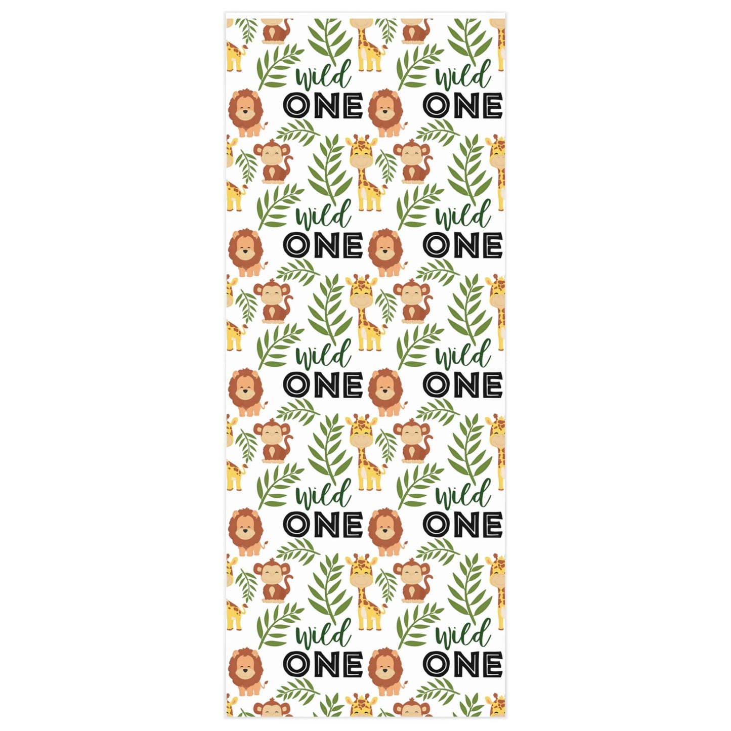 Wild One Gift Wrap Paper, Wild One Party Decor, Wild One Birthday Gift Wrapping Paper, Lion Monkey Giraffe Two Wild Party, Wild Animal Party