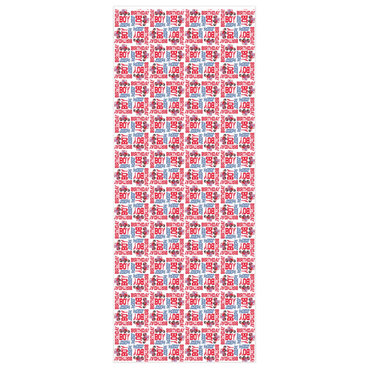 Red Tractor Birthday Boy Personalized Gift Wrapping Paper, Farm Party Gift Wrap Paper, Baby Shower Wrapping Paper Roll, Personalized Name