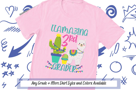 Llamazing Back To School Llama Shirt, Girls Back To School Tshirt, Homeschool Shirt, Field Trip Shirt, School Girl Costume, Llama School Tee