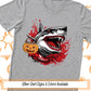 Scary Halloween Vampire Shark Tshirt, Boys Horror Shirt, Vampire Shirt, Candy Pumpkin Shirt, Halloween Gift for Shark Lover, Trick Or Treat