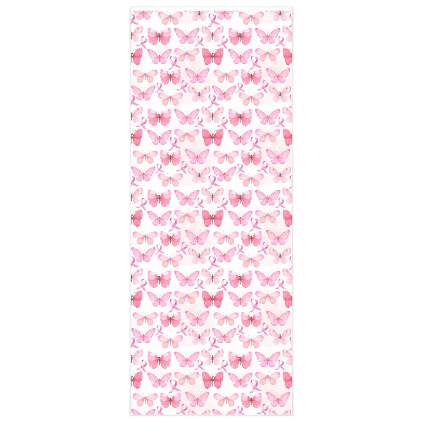 Pink Butterfly Breast Cancer Ribbon Gift Wrap Paper, Pink Wrapping Paper, Cancer Awareness Love Gift, Breast Cancer Gifts, Cancer Survivor