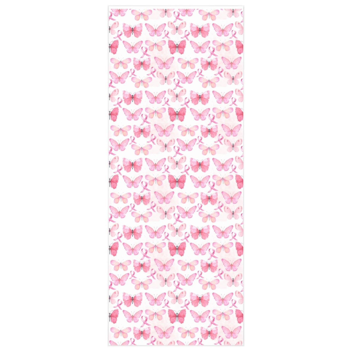 Pink Butterfly Breast Cancer Ribbon Gift Wrap Paper, Pink Wrapping Paper, Cancer Awareness Love Gift, Breast Cancer Gifts, Cancer Survivor