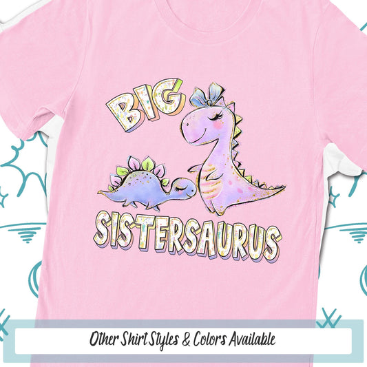 Big Sister Dinosaur Shirt, Big Sister To Be, Big Sister Gifts, Girl Dinosaur Tee, Toddler Shirt, Baby Shower Gift, Girl Shirt, Sister Shirts