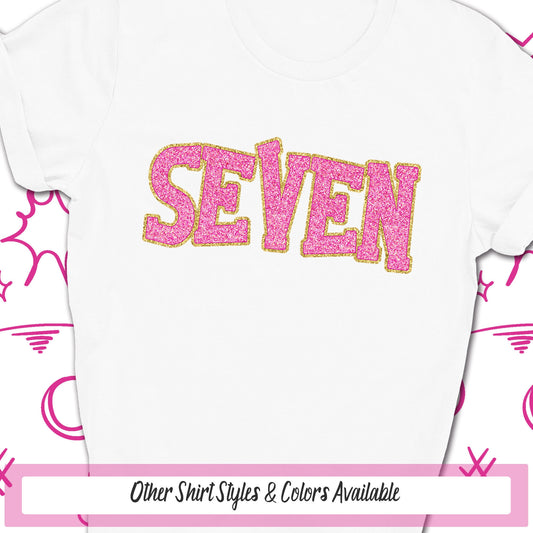 7th Birthday Shirt, Seven Birthday Girl Tshirt, 7th Birthday Girl, Seven Birthday Shirt, Birthday Girl Outfit, Girls Birthday Shirt, 7 Years