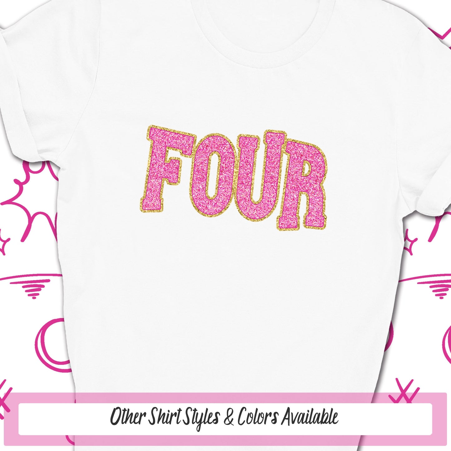 4th Birthday Shirt, Fourth Birthday Girl Tshirt, Birthday Girl Outfit,4 Birthday Shirt, Girls Birthday Shirt, Four Years Old Birthday Gift