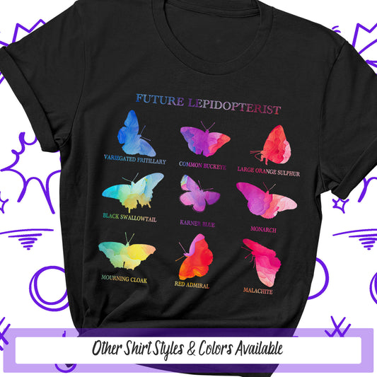 Future Lepidopterist Tee, Butterflies Shirt, Butterfly Lover, Monarch Butterfly Shirt, Nature Lover Shirt, Butterfly Gift, Eco Butterfly Mom