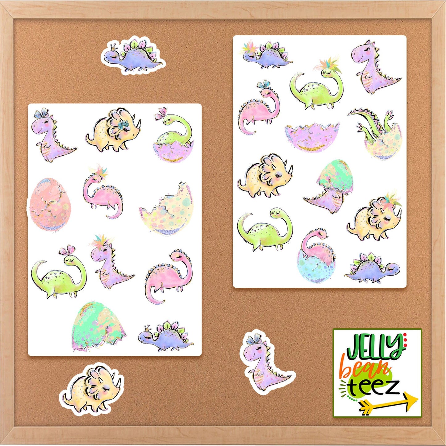 Girl Dinosaur Birthday Sticker Sheets, Its A Girl Envelope Stickers, Planner Sticker, Cute Sticker, Water Bottle Sticker, Girls Party Favors