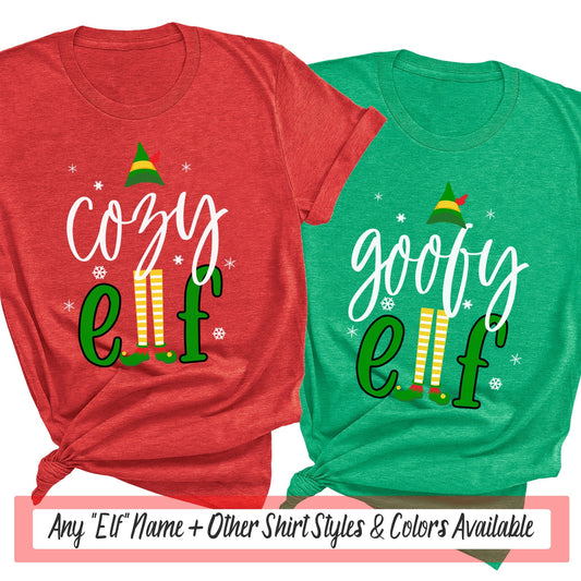 Elf Family Shirts, Family Christmas Shirts, Personalized Shirts, Custom Shirts, Christmas Shirts, Elf Shirt, Matching Outfits, Holiday Tees