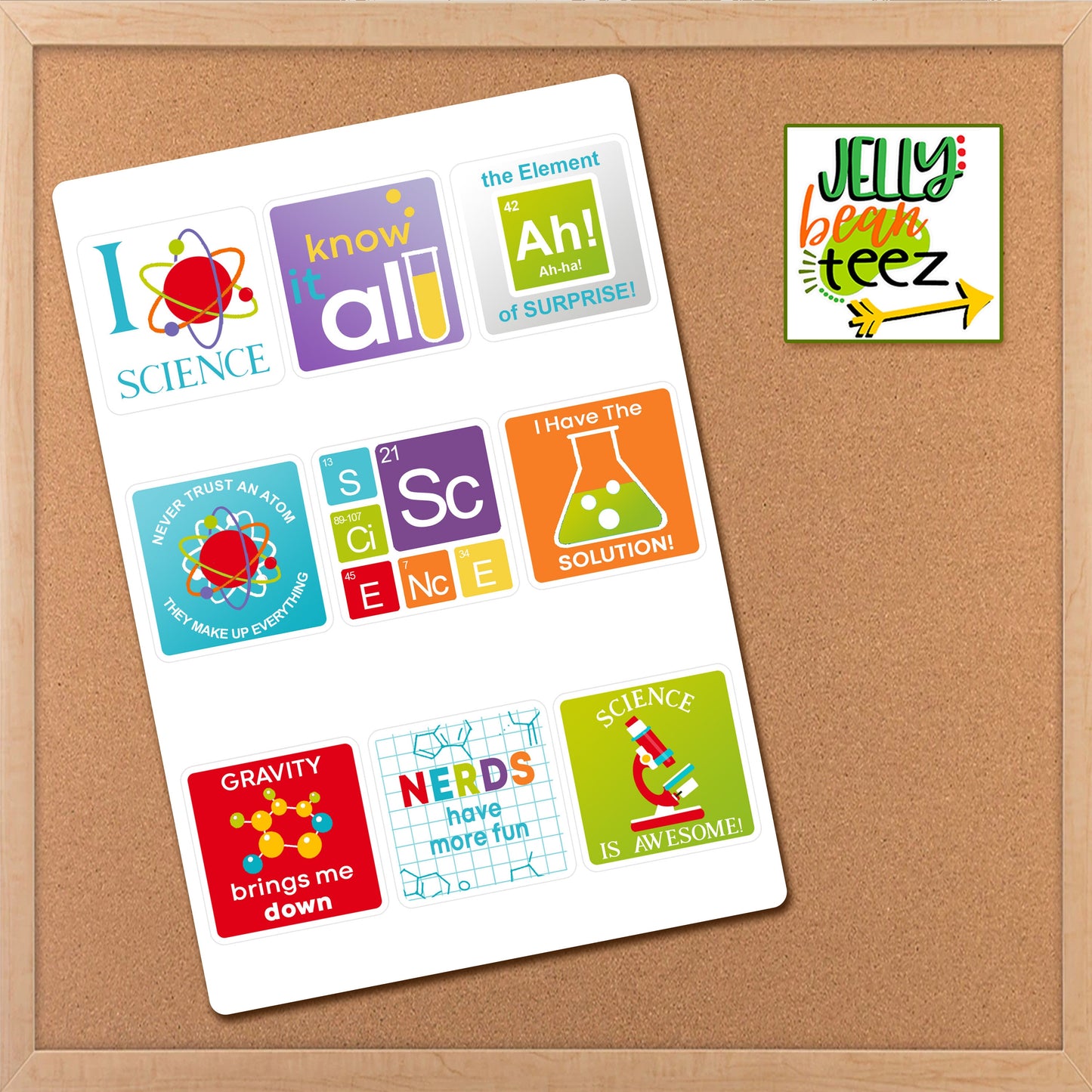 Funny Science Quote Chemistry Sticker Sheet, Science Art Sarcastic Sticker, Scientist Phone Sticker, Biology Teacher Planner Sticker Gift