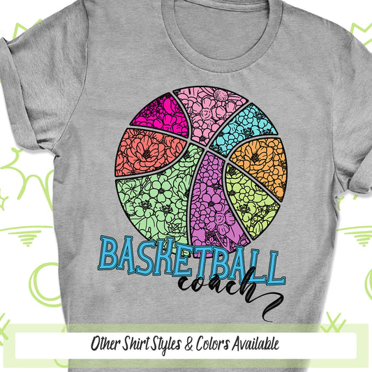 Basketball Coach Shirt, Basketball Apparel, Coaches Gift, Coach Appreciation, Basketball T Shirt, Game Day Shirt, Team Pride, School Spirit