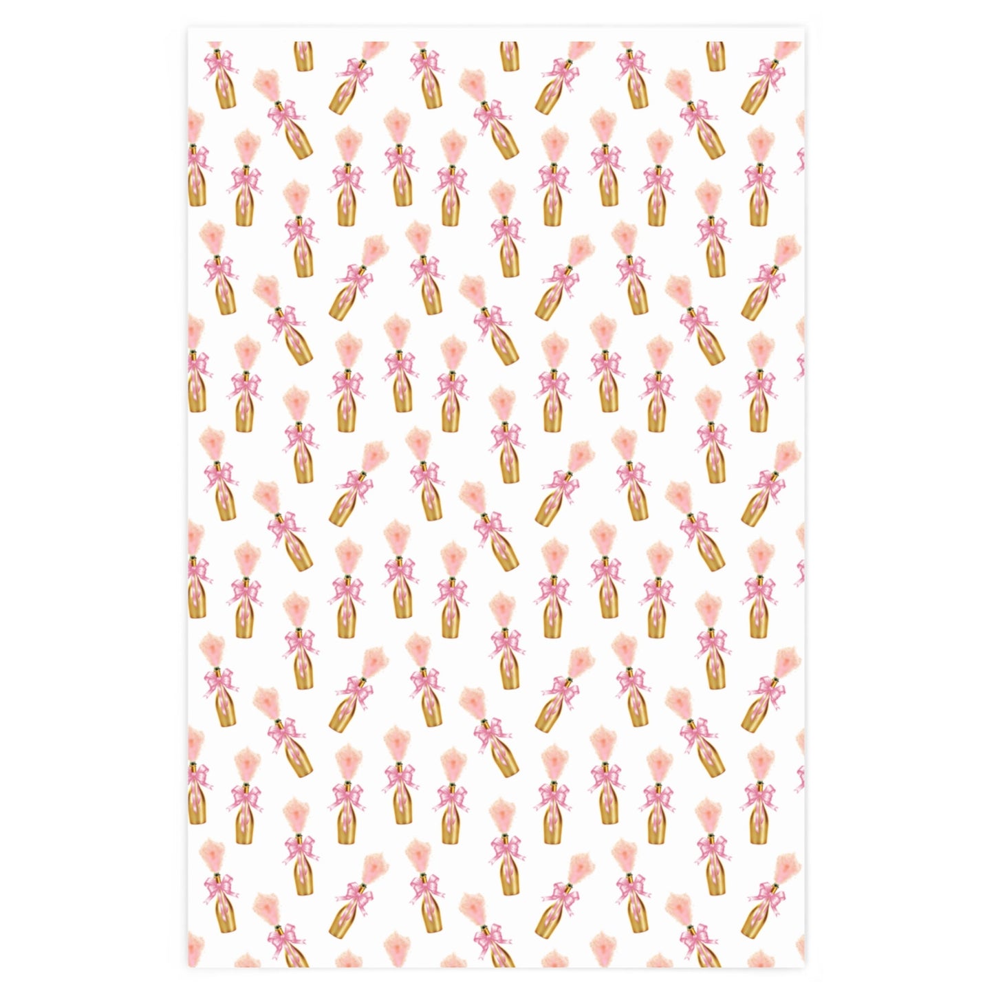 Bubbly Pink Champagne Gift Wrap Paper, Bridesmaid Gifts, Bachelorette Gift, 21 Birthday Gift Wrapping Paper, Anniversary Gift, Housewarming