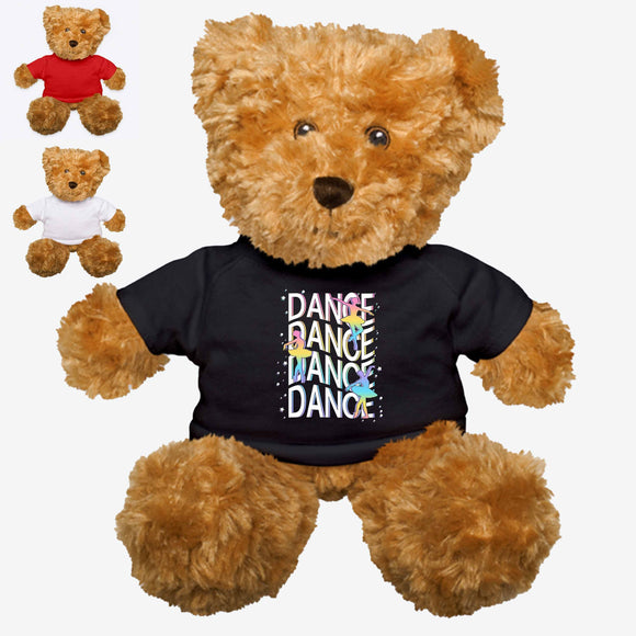 Ballet Dance Teddy In A TShirt Bear, Graduation Bear, Christmas Bear, Get Well Gift from Grandma, Teddy Baby Shower Gift, Ballerina Dancer