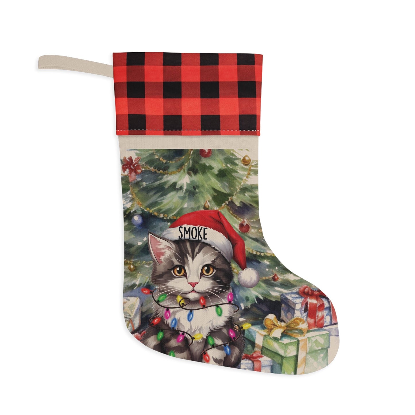 Serrade Petit Cat Christmas Pet Stocking, Custom Cat Stocking Cat Lover Gift, Christmas Home Decor, Christmas Decoration, Christmas Stocking