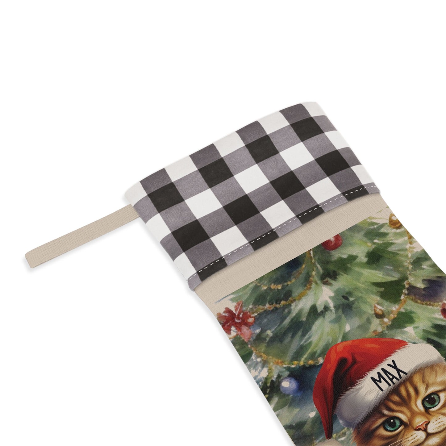 Persian Cat Christmas Pet Stocking, Custom Cat Stocking Cat Lover Gift, Christmas Home Decor, Christmas Decoration, Kitty Christmas Stocking