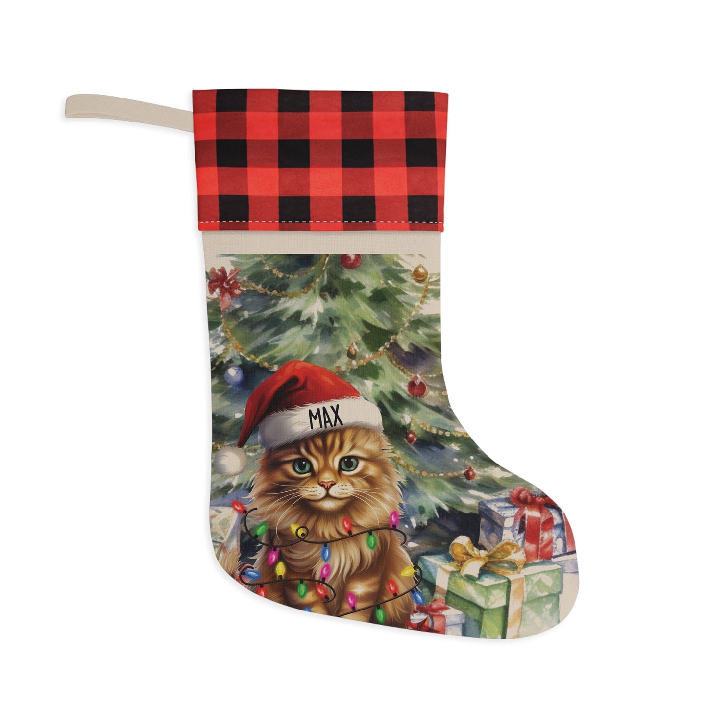 Persian Cat Christmas Pet Stocking, Custom Cat Stocking Cat Lover Gift, Christmas Home Decor, Christmas Decoration, Kitty Christmas Stocking