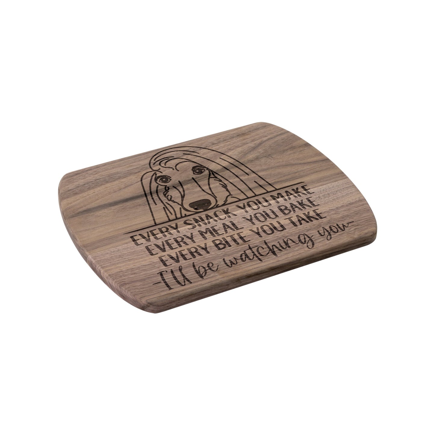 Afghan Hound Snack Funny Cutting Board for Dog Mom, Dog Lover Wood Serving Board, Charcuterie Board, Wooden Chopping Board Gifts for Him
