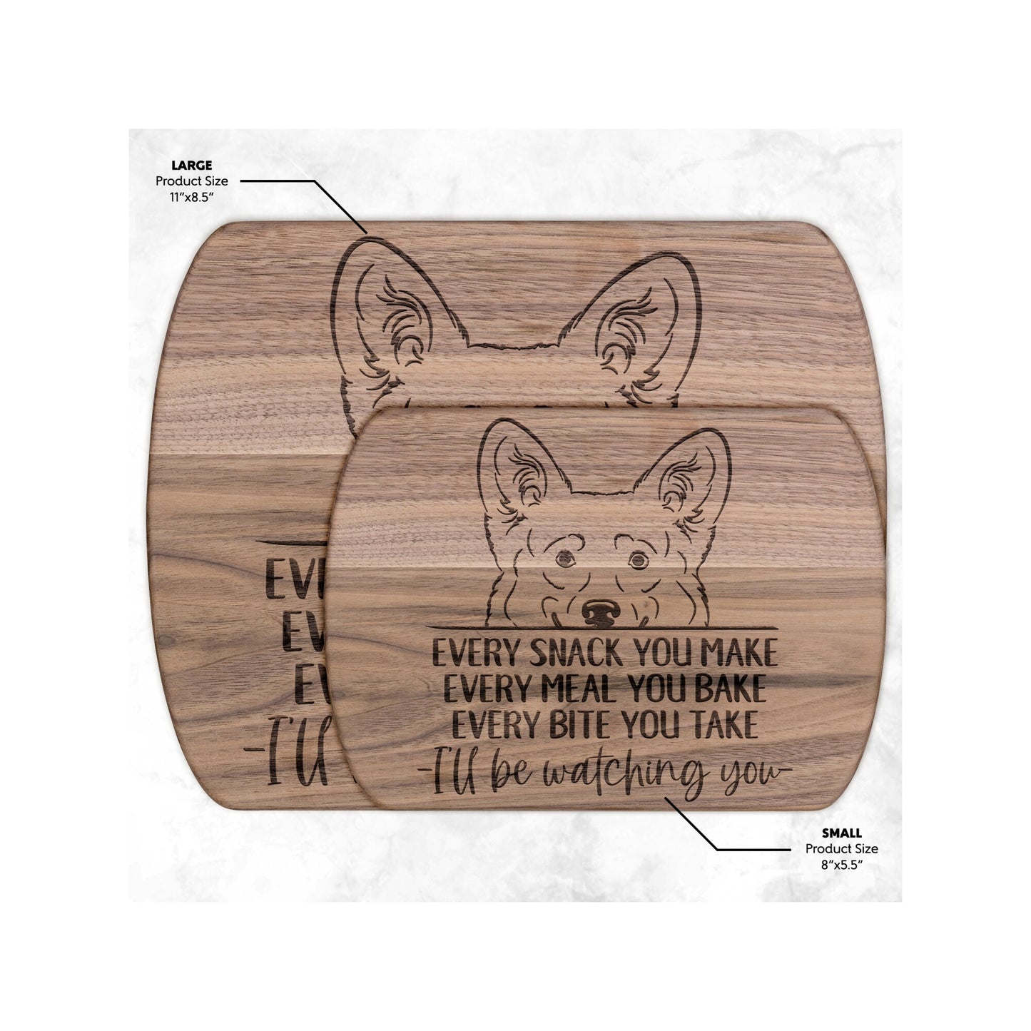 Corgi Dog Snack Funny Cutting Board for Dog Mom, Dog Lover Wood Serving Board, Dog Dad Charcuterie Board, Wooden Chopping Board Gift for Him
