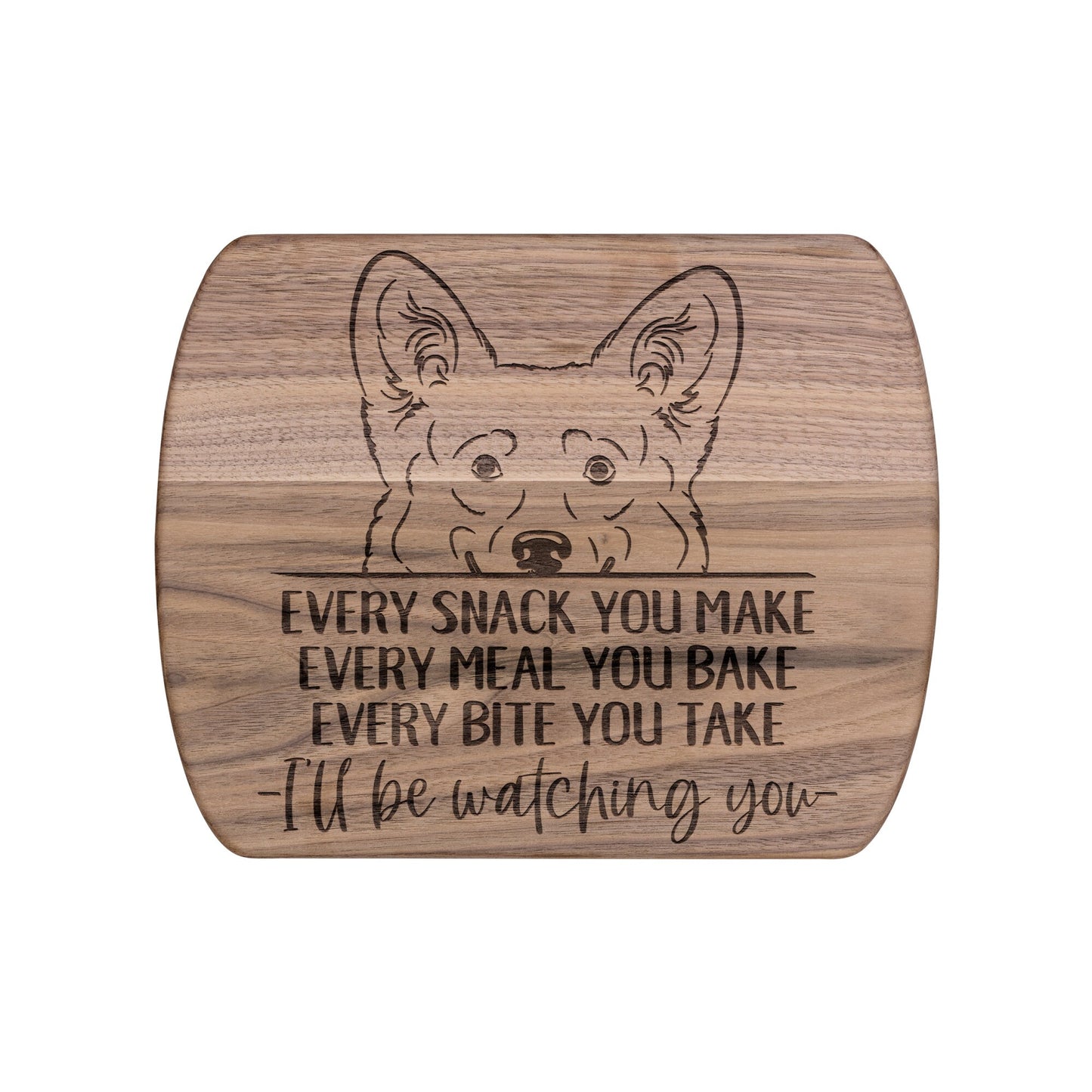 Corgi Dog Snack Funny Cutting Board for Dog Mom, Dog Lover Wood Serving Board, Dog Dad Charcuterie Board, Wooden Chopping Board Gift for Him