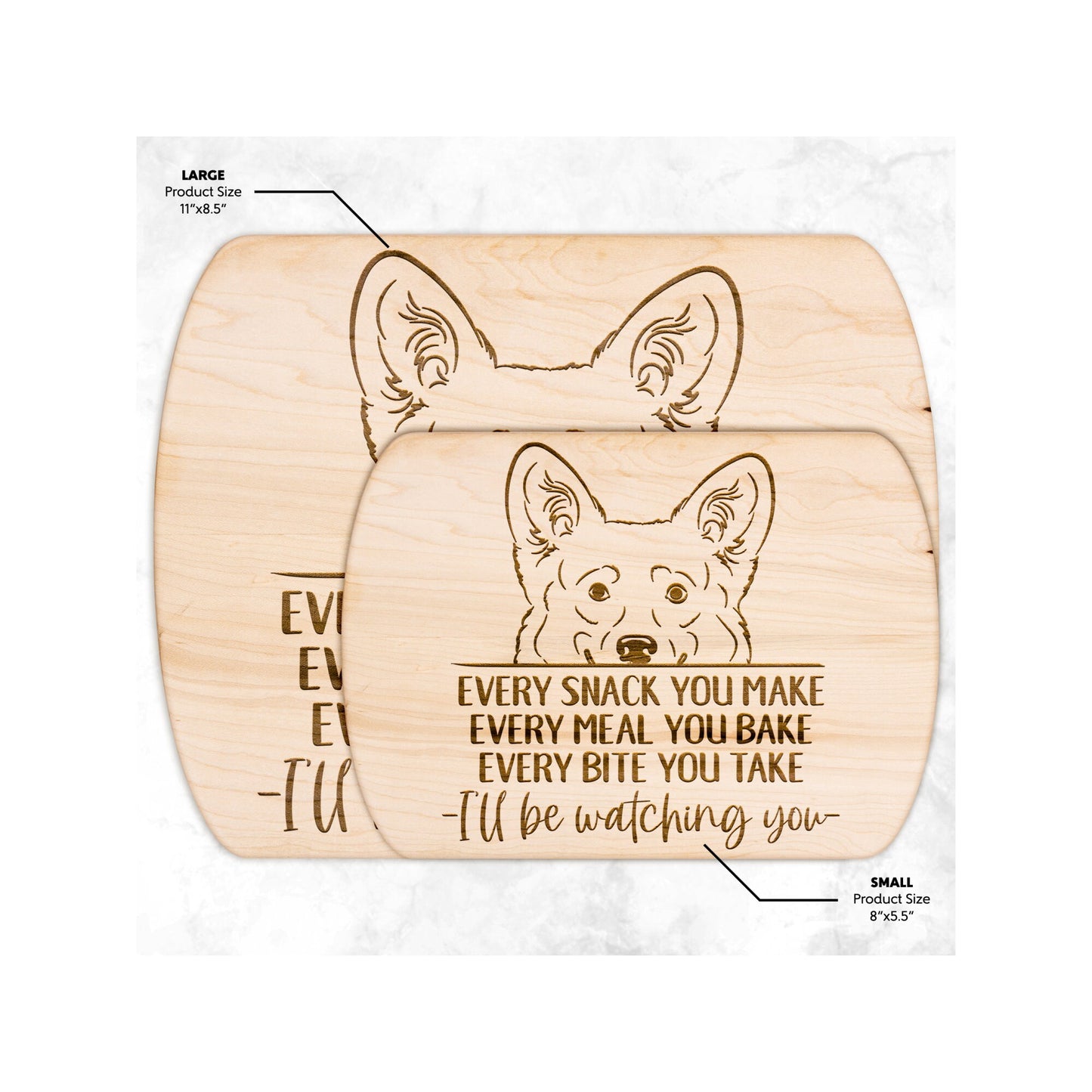 Corgi Dog Snack Funny Cutting Board for Dog Mom, Dog Lover Wood Serving Board, Dog Dad Charcuterie Board, Wooden Chopping Board Gift for Him