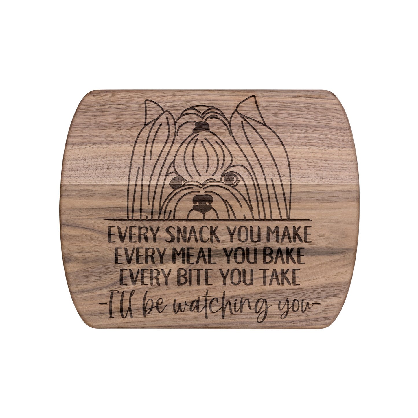 Yorkie Terrier Snack Funny Cutting Board for Dog Mom, Dog Lover Wood Serving Board, Charcuterie Board, Wooden Chopping Board Gifts for Him