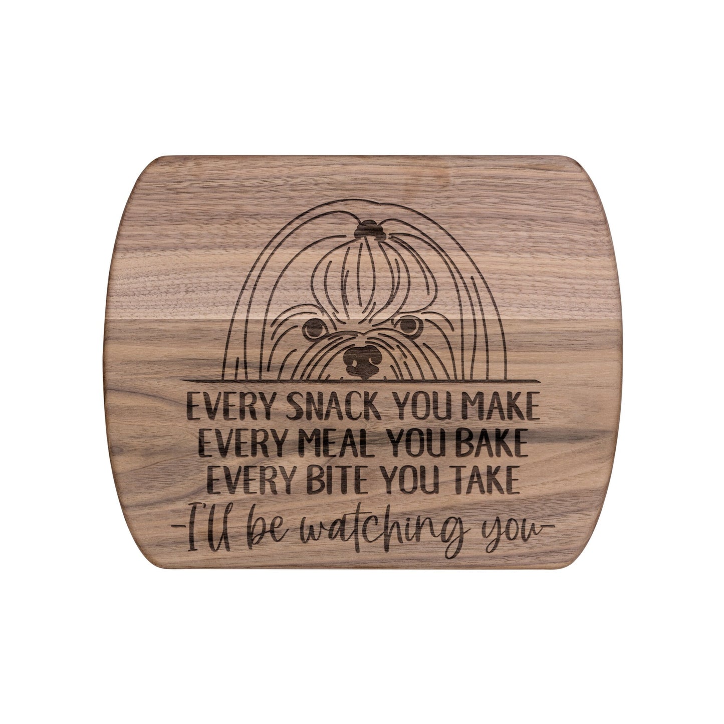 Shih Tzu Snack Funny Cutting Board for Dog Mom, Dog Lover Wood Serving Board, Dog Dad Charcuterie Board, Wooden Chopping Board Gifts for Him