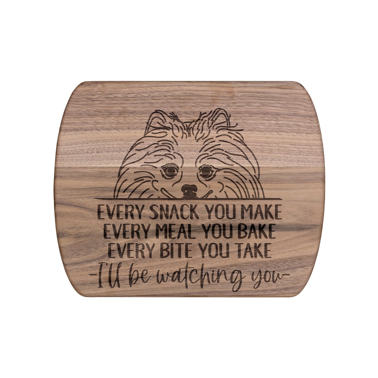 Pomeranian Snack Funny Cutting Board for Dog Mom, Dog Lover Wood Serving Board, Dog Charcuterie Board, Wooden Chopping Board Gifts for Him