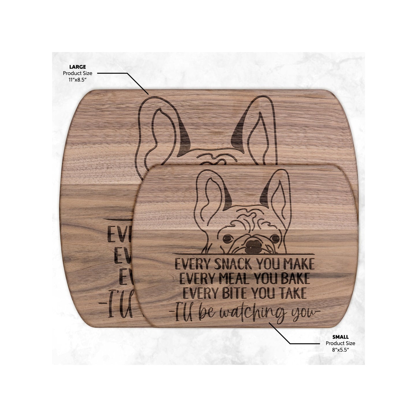 French Bulldog Snack Funny Cutting Board for Dog Mom, Dog Lover Wood Serving Board, Charcuterie Board, Wooden Chopping Board Gifts for Him